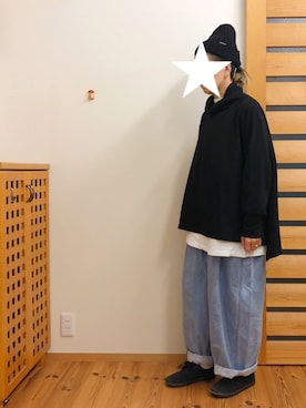 「Libra Cue（リブラ キュー）のアイテム（スウェット）」を使った、coccon◡̈*さん（レディース・157cm）の冬コーディネート