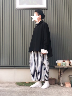 「Libra Cue（リブラ キュー）のアイテム（スウェット）」を使った、coccon◡̈*さん（レディース・157cm）の冬コーディネート