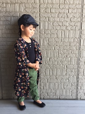 「カーキパンツ」｜Chiiiiiさん（キッズ・90cm）の秋コーディネート