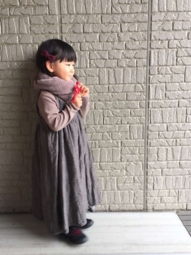 「ファースヌード」｜Chiiiiiさん（キッズ・90cm）の秋コーディネート