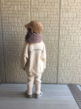 「ファースヌード」｜Chiiiiiさん（キッズ・90cm）の秋コーディネート