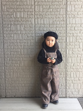 「GLOBAL WORK（グローバルワーク）のアイテム（その他）」を使った、Chiiiiiさん（キッズ・90cm）の冬コーディネート