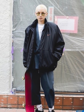 「NIKE（ナイキ）のアイテム（その他）」を使った、T.さん（メンズ・184cm）の冬コーディネート