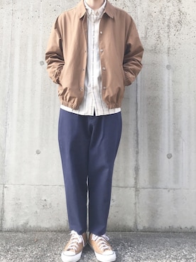 「CIAOPANIC TYPY（チャオパニックティピー）のアイテム（ブルゾン）」を使った、あやすけさん（メンズ・175cm）の春コーディネート