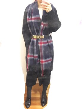 「MONKI（モンキ）のアイテム（ピーコート）」を使った、Móさん（レディース・162cm）の冬コーディネート