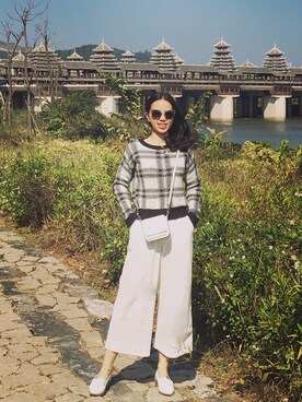 「Oasis（オアシス）のアイテム」を使った、Móさん（レディース・162cm）の冬コーディネート