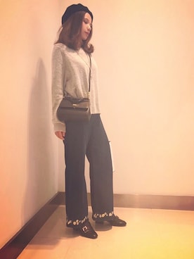 「MONKI（モンキ）のアイテム（帽子）」を使った、Móさん（レディース・162cm）の冬コーディネート