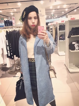 「MONKI（モンキ）のアイテム（帽子）」を使った、Móさん（レディース・162cm）の冬コーディネート