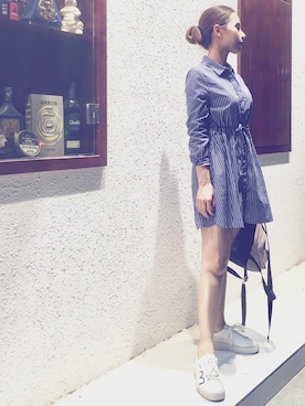 「Saint Laurent」｜「アイテム（ワンピース/ドレス）」を使った、Móさん（レディース・162cm）の春コーディネート