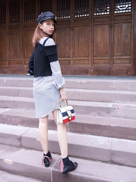 「Saint Laurent」｜「アイテム（スリッポン）」を使った、Móさん（レディース・162cm）の秋コーディネート