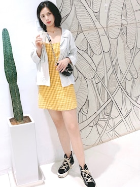 「Alexander Wang」｜「アイテム（アクセサリー）」を使った、Móさん（レディース・162cm）の春コーディネート