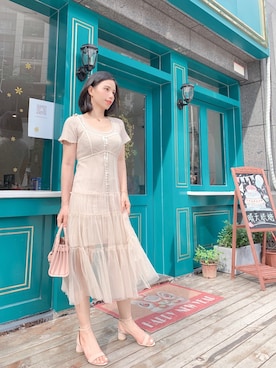 「Saint Laurent」｜「アイテム（ワンピース/ドレス）」を使った、Móさん（レディース・162cm）の夏コーディネート