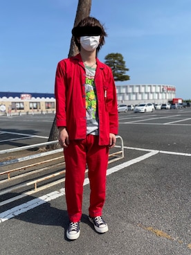 「アイテム（ルームウェア/パジャマ）」を使った、たつきさん（メンズ・168cm）の春コーディネート