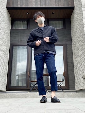 「UNIQLO+J」｜「アイテム（ブルゾン）」を使った、たけるさん（メンズ・172cm）の春コーディネート
