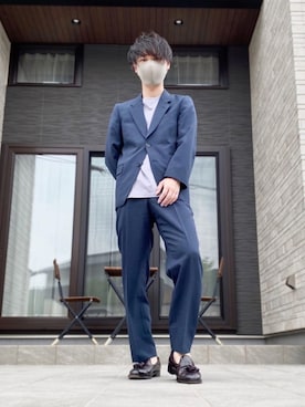 「UNIQLO U」｜たけるさん（メンズ・172cm）の春コーディネート