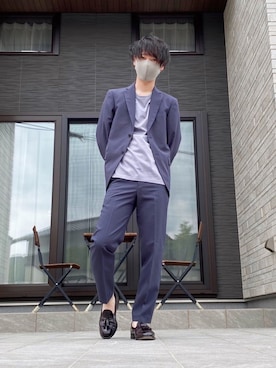 テーラードジャケット グレー系 を使った人気ファッションコーディネート Wear