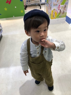 「アイテム（シャツ/ブラウス）」を使った、晄ちゃんさん（キッズ・80cm）の秋コーディネート
