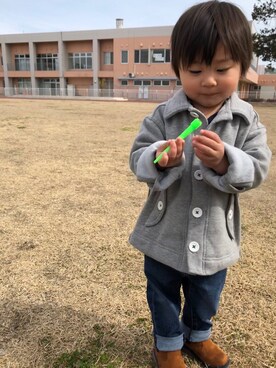 「Arnold Palmer（アーノルドパーマー）のアイテム（ジャケット/アウター）」を使った、晄ちゃんさん（キッズ・80cm）の春コーディネート