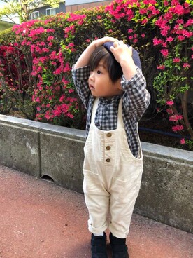 「アイテム（シャツ/ブラウス）」を使った、晄ちゃんさん（キッズ・80cm）の春コーディネート