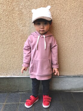 「DC SHOES（ディーシーシューズ）のアイテム」を使った、晄ちゃんさん（キッズ・90cm）の冬コーディネート