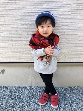 「DC SHOES（ディーシーシューズ）のアイテム」を使った、晄ちゃんさん（キッズ・90cm）の冬コーディネート
