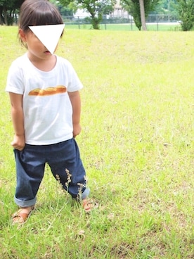 「sense of wonder（センスオブワンダー）のアイテム（パンツ）」を使った、ma___iさん（キッズ・90cm）の夏コーディネート