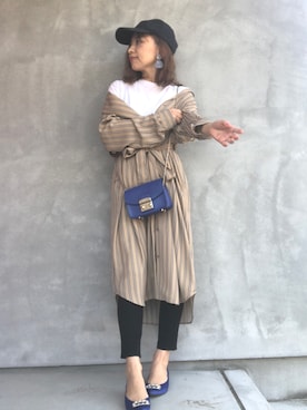 「プチプラミックス」｜かおりりいさん（レディース・150cm）の春コーディネート