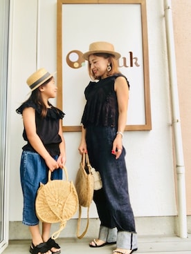 「Daniel Wellington（ダニエルウェリントン）の販売終了クラシックペティット アッシュフィールド32mm（アナログ腕時計）」を使った、かおりりいさん（レディース・150cm）の夏コーディネート