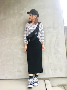 「Deuxieme Classe（ドゥーズィエムクラス）のアイテム（ボディバッグ/ウエストポーチ）」を使った、かおりりいさん（レディース・150cm）の秋コーディネート