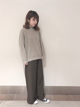 「ローゲージニット」｜karin_mamaさん（レディース・158cm）の冬コーディネート