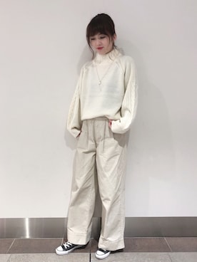「前髪ぱっつん」｜karin_mamaさん（レディース・158cm・20代）の冬コーディネート
