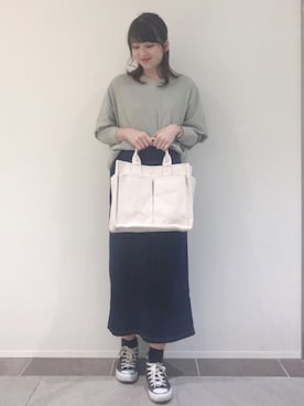 「デニムタイトスカート」｜karin_mamaさん（レディース・158cm）の春コーディネート