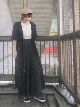 「スター」｜「アイテム（帽子）」を使った、karin_mamaさん（レディース・158cm）の春コーディネート