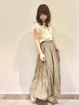 「AMERICAN HOLIC（アメリカンホリック）のアイテム（ネックレス）」を使った、karin_mamaさん（レディース・158cm）の春コーディネート