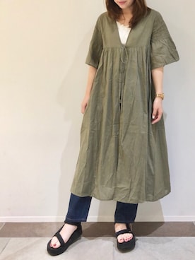 「ワンピース×デニム」｜karin_mamaさん（レディース・158cm）の春コーディネート