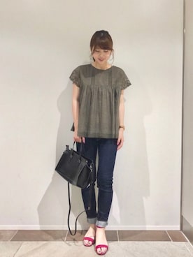 「ワンウォッシュデニム」｜karin_mamaさん（レディース・158cm）の夏コーディネート