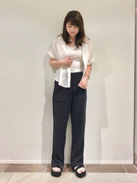 「ワッフルパンツ」｜karin_mamaさん（レディース・158cm）の夏コーディネート