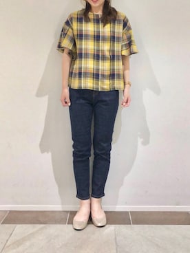 「ワンウォッシュデニム」｜karin_mamaさん（レディース・158cm）の夏コーディネート