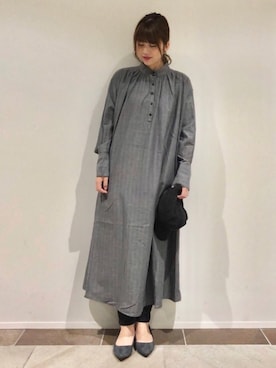 「ワンピース×デニム」｜karin_mamaさん（レディース・158cm）の秋コーディネート