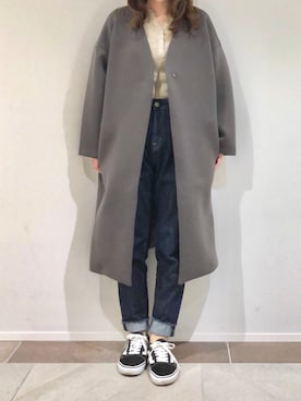「ガウンコート」｜karin_mamaさん（レディース・158cm）の秋コーディネート