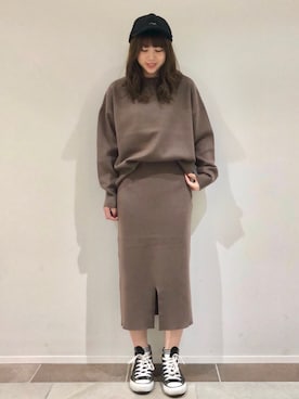 「もちもちニット」｜karin_mamaさん（レディース・158cm）の秋コーディネート