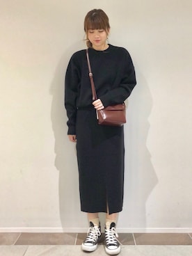 「もちもちニット」｜karin_mamaさん（レディース・158cm）の秋コーディネート
