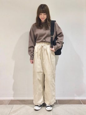 「もちもちニット」｜karin_mamaさん（レディース・158cm）の秋コーディネート