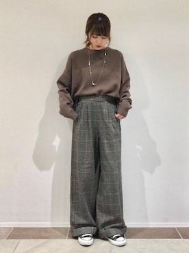「AMERICAN HOLIC（アメリカンホリック）のアイテム（ネックレス）」を使った、karin_mamaさん（レディース・158cm）の秋コーディネート