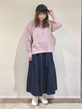 「デートスタイル（WOMEN）」｜「アイテム（スニーカー）」を使った、karin_mamaさん（レディース・158cm）の秋コーディネート