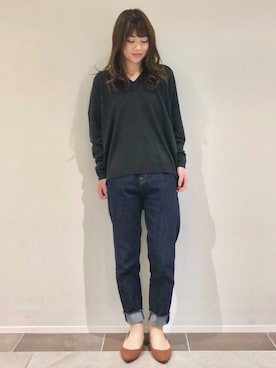 「マムジーンズ」｜karin_mamaさん（レディース・158cm）の秋コーディネート