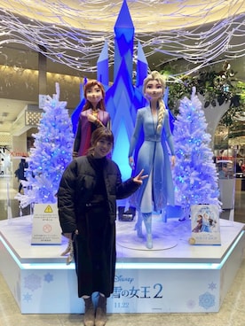 「アナと雪の女王」｜「アイテム（その他アウター）」を使った、karin_mamaさん（レディース・158cm）の冬コーディネート