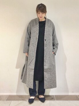 「チドリ柄」｜「アイテム（ワンピース/ドレス）」を使った、karin_mamaさん（レディース・158cm）の冬コーディネート