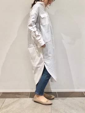 「アイテム（シャツワンピース）」を使った、karin_mamaさん（レディース・158cm・20代）の冬コーディネート