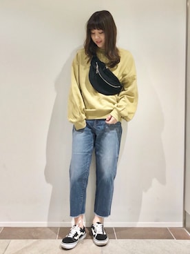 「アクティブ」｜「アイテム（スウェット）」を使った、karin_mamaさん（レディース・158cm）の冬コーディネート